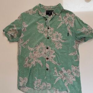 Billabong Men's Mint Floral Button Down Shirt